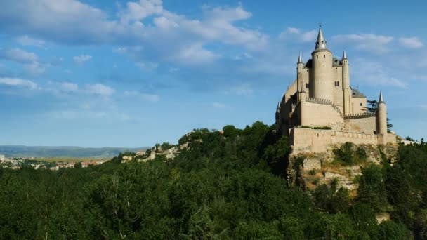 Fortaleza romântica espanhola medieval — Vídeo de Stock