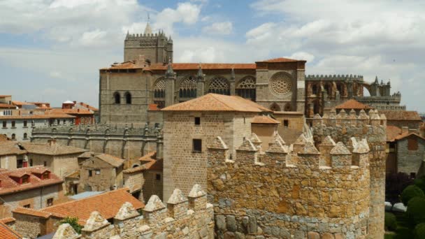 Antigua catedral de Ávila — Vídeo de stock