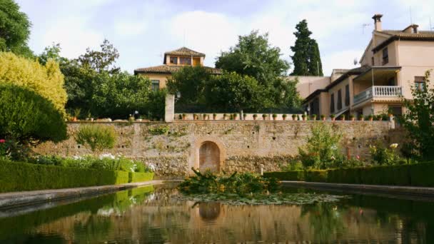 Сади Генераліфе в Alhambra — стокове відео