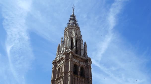 Heliga kyrkan katedralen i Toledo — Stockvideo