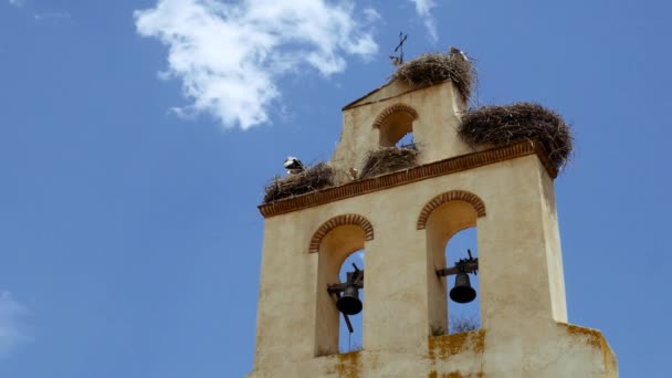 Pequeña iglesia hermosa en España — Vídeo de stock