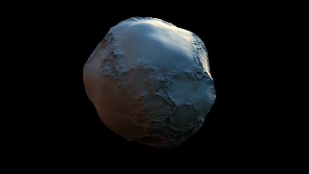 High detailed rotating asteroid — Stock Video