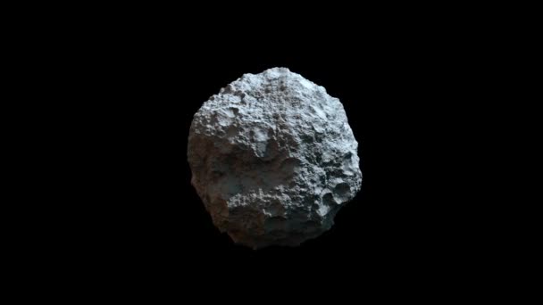 Hoher detaillierter rotierender Asteroid — Stockvideo