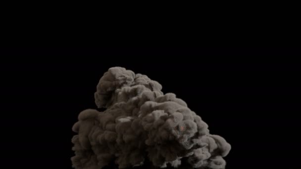 Smoke cloud after explosion — Stock Video