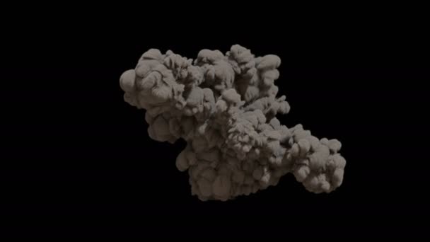 Smoke cloud after explosion — Stock Video