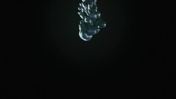 encre noire tombée dans l'eau 