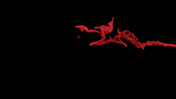 Blood splash, red paint splash — Stock Video