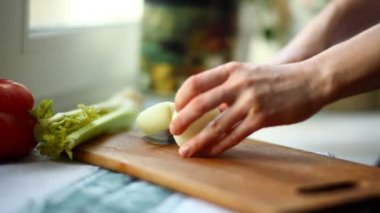 eller kadın Dilimleme soğan