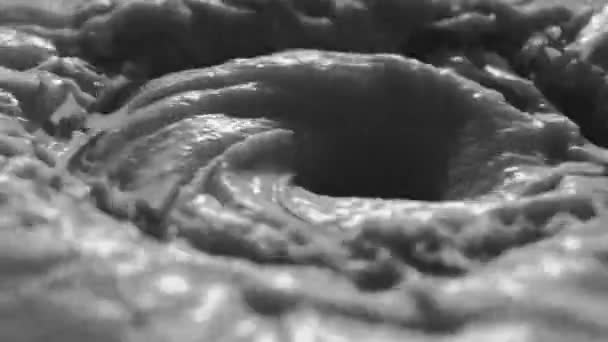 Cerchio di turbinio liquido grigio — Video Stock
