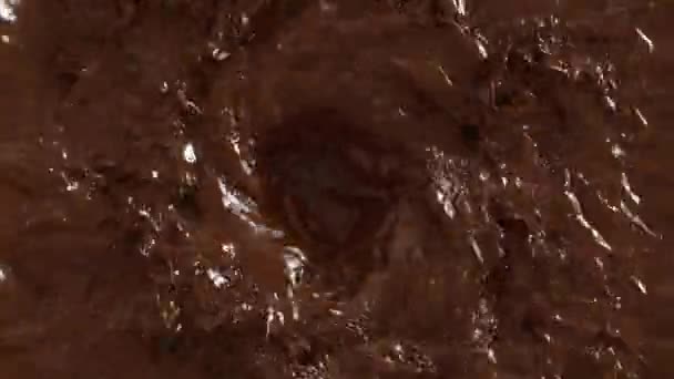 Kahverengi sıvı girdap döngü — Stok video