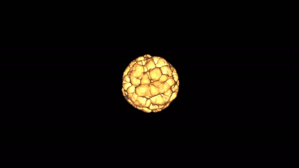 原子巨大的爆炸孤立在黑色 — 图库视频影像