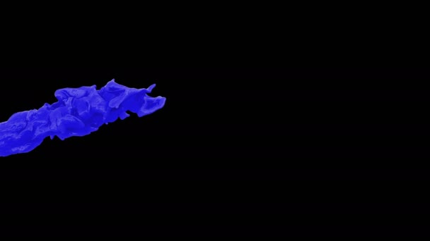Modrá barva stříkající — Stock video