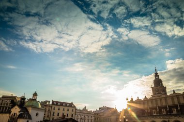 Krakow, Polonya - 28 Eylül 2015: Krakow en çok ziyaret edilen Polonya'da yabancı turistler ve Polonyalılar arasında bir şehirdir.