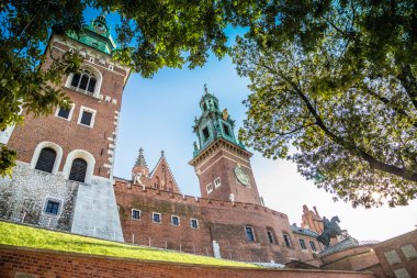 Krakow, Polonya - 28 Eylül 2015: Krakow en çok ziyaret edilen Polonya'da yabancı turistler ve Polonyalılar arasında bir şehirdir.