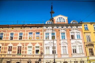 Krakow, Polonya - 28 Eylül 2015: Krakow en çok ziyaret edilen Polonya'da yabancı turistler ve Polonyalılar arasında bir şehirdir.