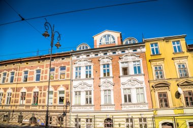 Krakow, Polonya - 28 Eylül 2015: Krakow en çok ziyaret edilen Polonya'da yabancı turistler ve Polonyalılar arasında bir şehirdir.