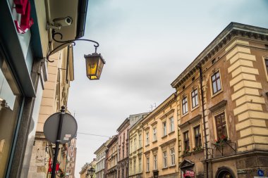 Krakow, Polonya - 28 Eylül 2015: Krakow en çok ziyaret edilen Polonya'da yabancı turistler ve Polonyalılar arasında bir şehirdir.