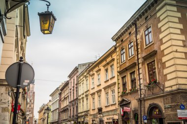 Krakow, Polonya - 28 Eylül 2015: Krakow en çok ziyaret edilen Polonya'da yabancı turistler ve Polonyalılar arasında bir şehirdir.