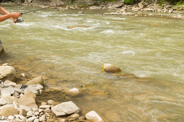 Bellissimo paesaggio fluviale e montano. Incredibilmente bella la natura delle montagne. Zona selvaggia verginale dell'uomo. Foto per riviste naturali, manifesti, fondali e siti web . — Foto Stock