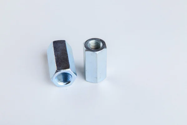 Joiner's accessories. Nuts, bolts, washers, — Stock Photo, Image