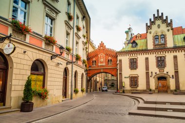 Krakow, Polonya - 28 Eylül 2015: Krakow en çok ziyaret edilen Polonya'da yabancı turistler ve Polonyalılar arasında bir şehirdir.