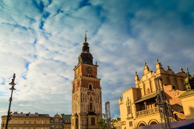 Krakow, Polonya - 28 Eylül 2015: Krakow en çok ziyaret edilen Polonya'da yabancı turistler ve Polonyalılar arasında bir şehirdir.