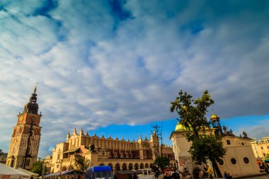 Krakow, Polonya - 28 Eylül 2015: Krakow en çok ziyaret edilen Polonya'da yabancı turistler ve Polonyalılar arasında bir şehirdir.