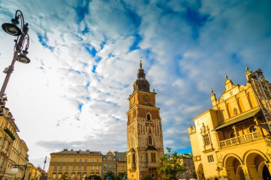 Krakow, Polonya - 28 Eylül 2015: Krakow en çok ziyaret edilen Polonya'da yabancı turistler ve Polonyalılar arasında bir şehirdir.