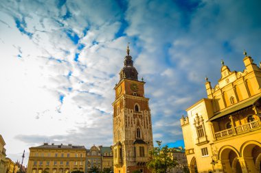 Krakow, Polonya - 28 Eylül 2015: Krakow en çok ziyaret edilen Polonya'da yabancı turistler ve Polonyalılar arasında bir şehirdir.