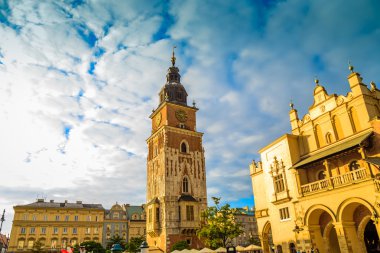 Krakow, Polonya - 28 Eylül 2015: Krakow en çok ziyaret edilen Polonya'da yabancı turistler ve Polonyalılar arasında bir şehirdir.