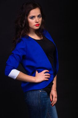 Moda güzellik makyaj. Makyaj glitter ile. Sanat makyaj, parlak makyaj.