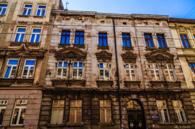 Krakow, Polonya - 22 Eylül: Doğal, tarihi Krakow, Polonya 22 Eylül 2015 tarihinde sokaklarında