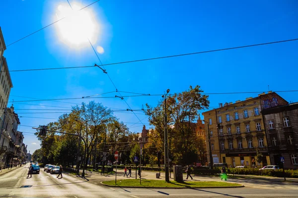 Krakov, Polsko - 23. září: Ulice Krakow, Polsko termín 23 září 2015 — Stock fotografie