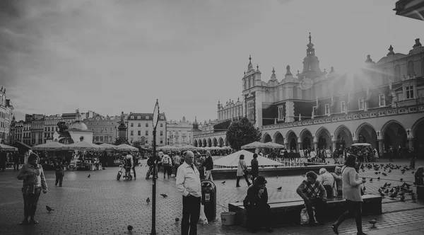 Vistas de Cracovia en blanco y negro — Foto de Stock