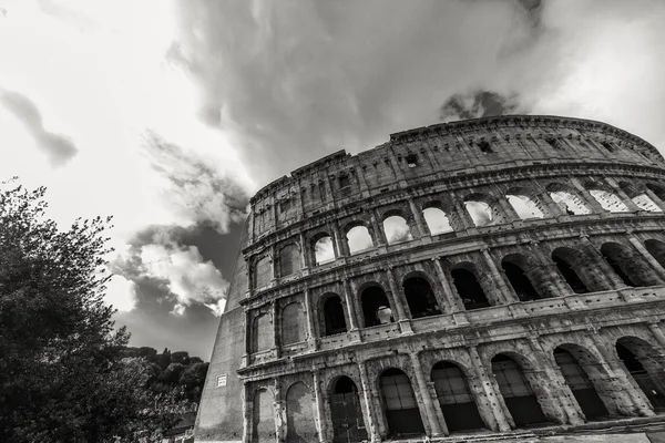 ROMA - 10 de janeiro: Coliseu exterior em 10 de janeiro de 2016 em Roma, Itália . — Fotografia de Stock