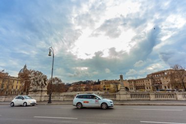 Roma - 09 Ocak: Görünümünü melek Şatosu'nda Roma 09 Ocak 2016 Roma, Italy.Rome, İtalya.