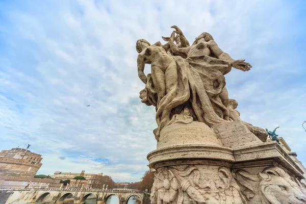 ROMA - 09 de enero: Vista del Castel Sant 'Angelo en Roma 09 de enero de 2016 en Roma, Italia.Roma, Italia . — Foto de Stock