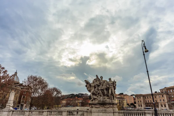 ROME - January 09: View of the Castel Sant'Angelo in Rome January 09, 2016 in Rome, Italy.Rome, Italy. — Stock Photo, Image