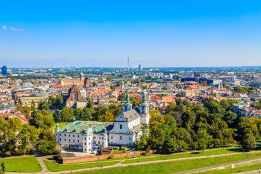 Krakow, Polonya - 15 Eylül: Krakow, Polonya'nın güzel görüşlerini 23 Eylül 2015