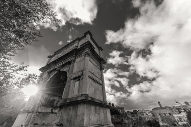 Roma - 13 Ocak: Roma forumdan bir bakış. Roma'da 13 Ocak 2016 yılında Roma, Italya'arch..