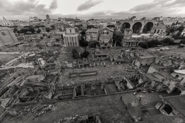 Roma - 13 Ocak: Roma Forumu Roma, İtalya görünümü üzerinde 13 Ocak 2016.