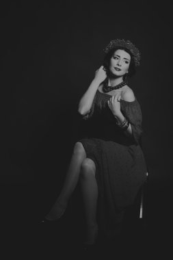 Lüks saç yakın çekim ile Güzellik Portresi