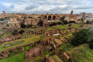 Roma - 6 Ocak: Kemerli ve kalıntıları Roma Forumu 6, 2016 yılında Roma, İtalya.
