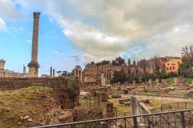 Roma - 6 Ocak: Kemerli ve kalıntıları Roma Forumu 6, 2016 yılında Roma, İtalya.