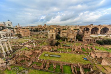 Roma - 6 Ocak: Kemerli ve kalıntıları Roma Forumu 6, 2016 yılında Roma, İtalya.