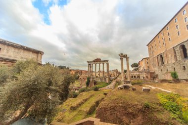 Roma - 6 Ocak: Kemerli ve kalıntıları Roma Forumu 6, 2016 yılında Roma, İtalya.