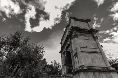 Roma - 13 Ocak: Roma forumdan bir bakış. Roma'da 13 Ocak 2016 yılında Roma, Italya'arch..