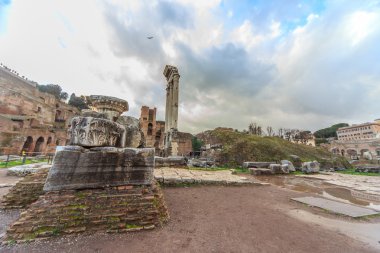 Roma - 6 Ocak: Kemerli ve kalıntıları Roma Forumu 6, 2016 yılında Roma, İtalya.