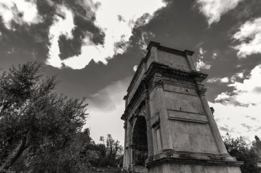 Roma - 13 Ocak: Roma forumdan bir bakış. Roma'da 13 Ocak 2016 yılında Roma, Italya'arch..