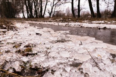 Kış yol ile güzel manzara